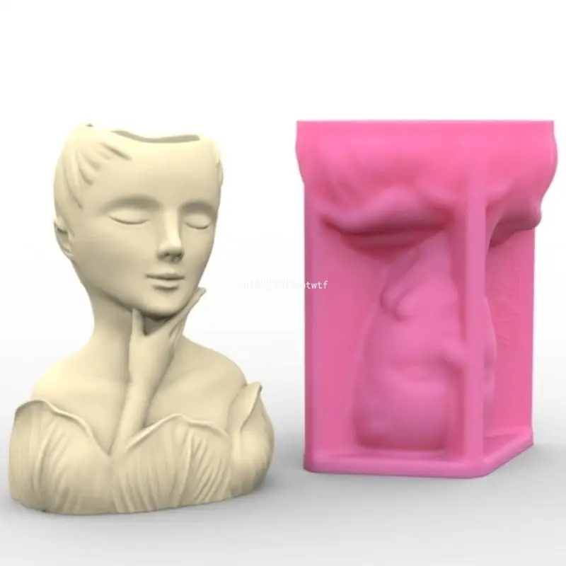 Portrait Plant Flowerpot Mould Human Shaped Silicone Molds Succulents Planter Dropship