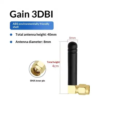 2Pcs With 2/3DBI Gain & SMA Male/Female Connector For Motherboard Modem Right/Bend Angle 2.4G Ultra Compact Mini WiFi Antenna