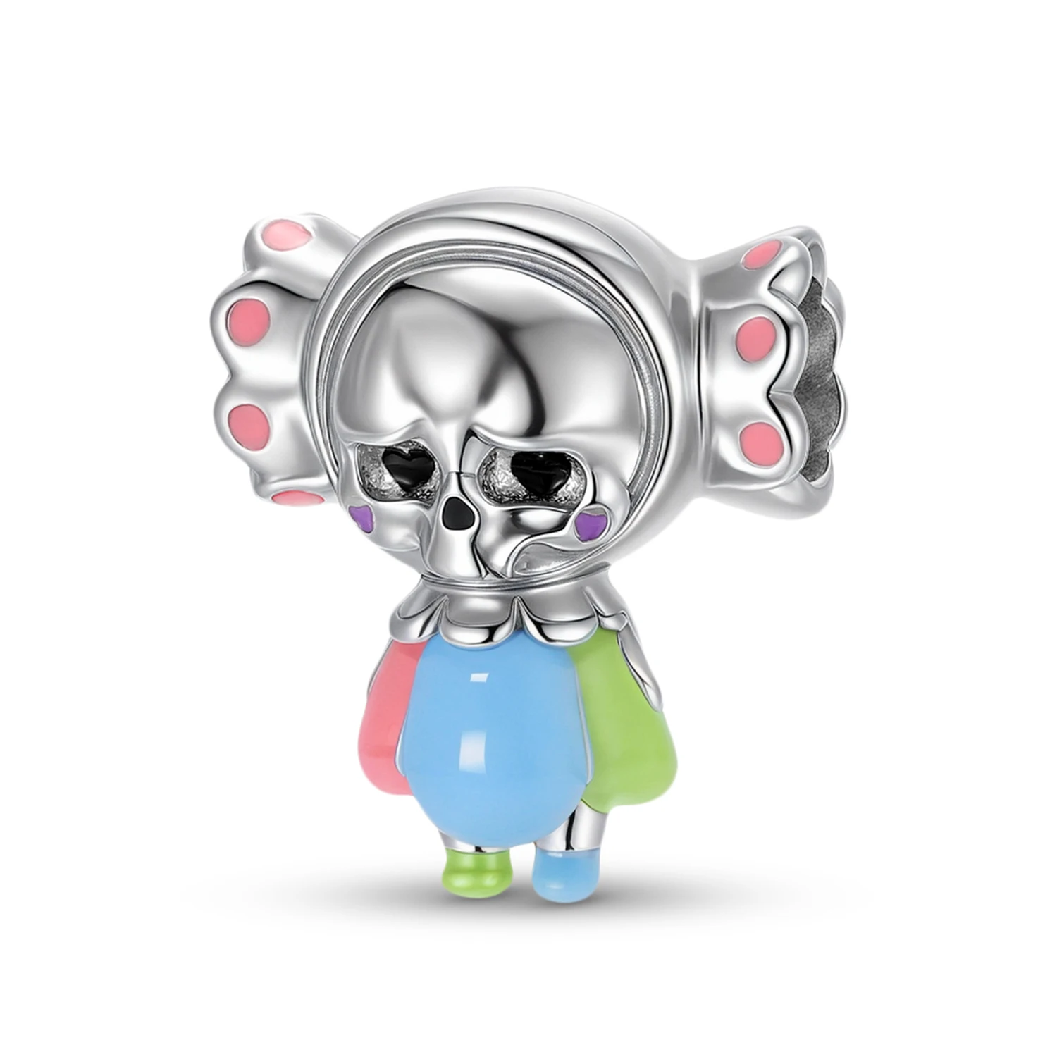 

Хэллоуин конфеты череп детские подвески бусины стерлингового серебра 925 пробы подвеска подходит оригинальный браслет DIY кулон ожерелье для женщин