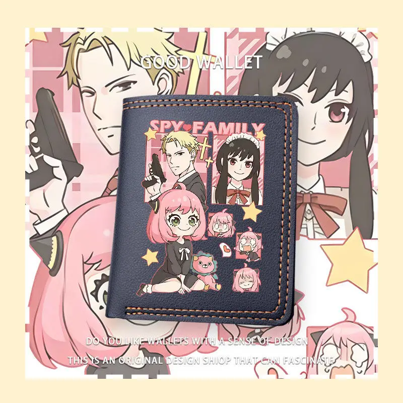 

Spy X Family Aniya Merchandise Fan Cute Cartoon Student Wallet Unisex Short Coin Purse TT Anime