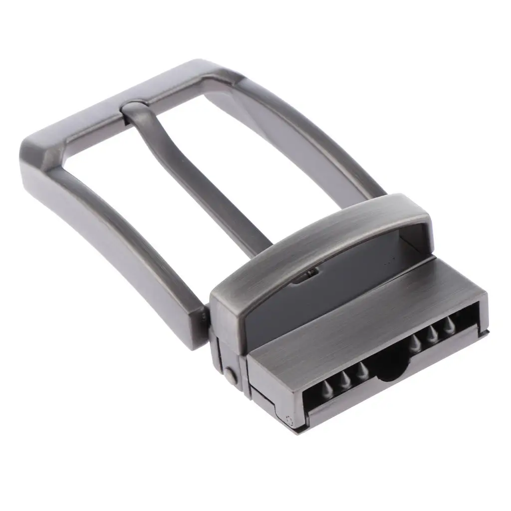 Mens Reversible Metal Alloy Belt Buckles Replacement Pin Buckles Rectangular