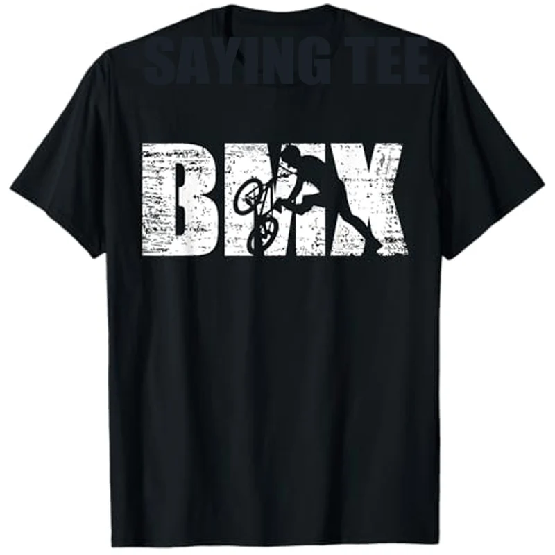 

Cool Distressed BMX T-Shirt for BICYCLE MOTOCROSS Riders Saying Tee Men's Fashion Outdoor Sportswear Graphic Outfit Novelty Gift