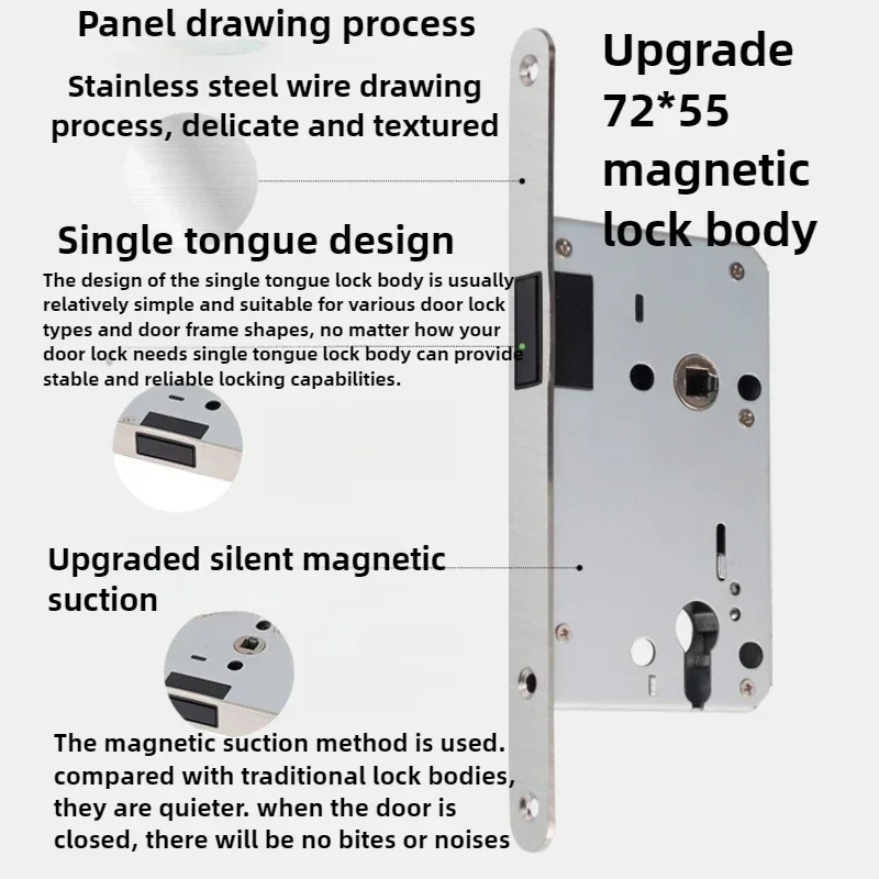 best-new-chinese-bedroom-door-lock-walnut-door-handle-72-55-magnetic-silent-lock-body