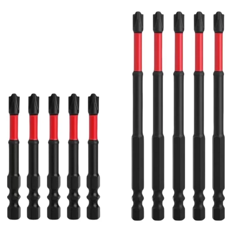 Set di punte per cacciavite a percussione A03F-FPH2 - Punte lavorate a CNC con magnetismo, teste con intaglio da 65 mm 110 mm Gambo esagonale da 1/4 di pollice