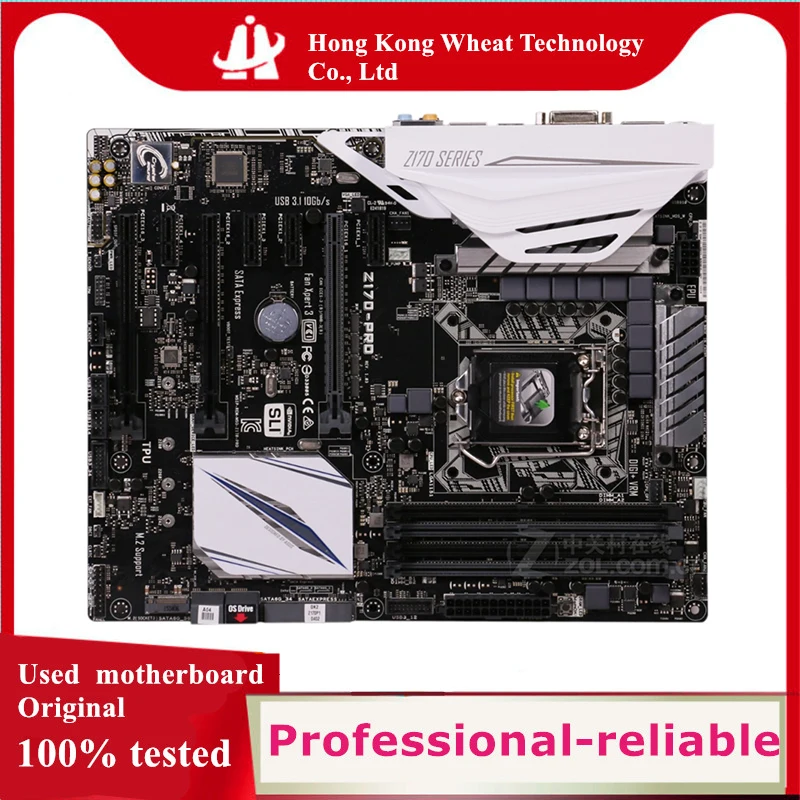 For Intel Z170 Z170-PRO motherboard Used original LGA 1151 LGA1151 DDR4 64GB USB2.0 USB3.0 SATA3 Desktop Mainboard