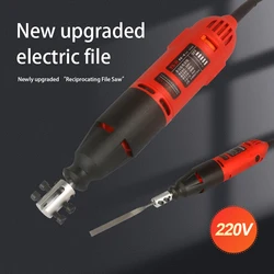 Reciprocating 220V Electric File Machine Steel File Metal Trimming Wood Runner Deburring Sanding Cutting Dual Purpose Grinder