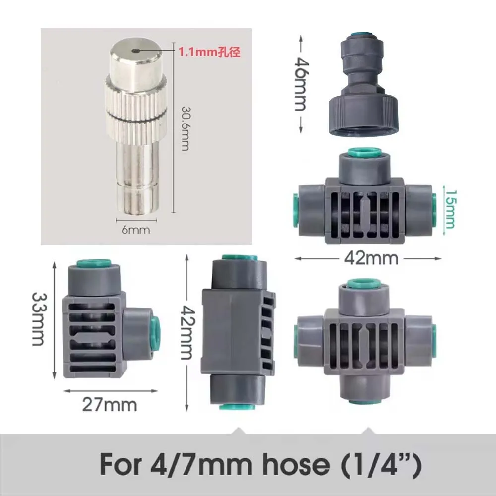 30m-10m Gardening Luxury Dual-Outlet Timer Quick Connect Irrigation Kit LCD Display 1/4