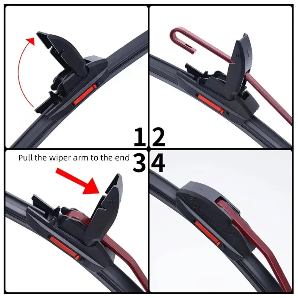 Universal Double Layer Soft Rubber Strip Windscreen Wipers Brush Clean Reduce Noise Automotive Wiper 14\