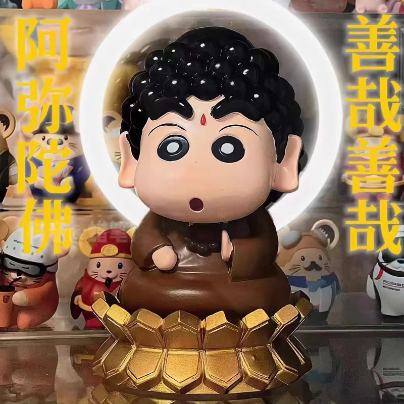 10cm Crayon Shin-Chan Figure Shinnosuke Nohara Figures Buddhist Patriarch Figurine Kawaii Cute Pvc Decoration Ornament Gift