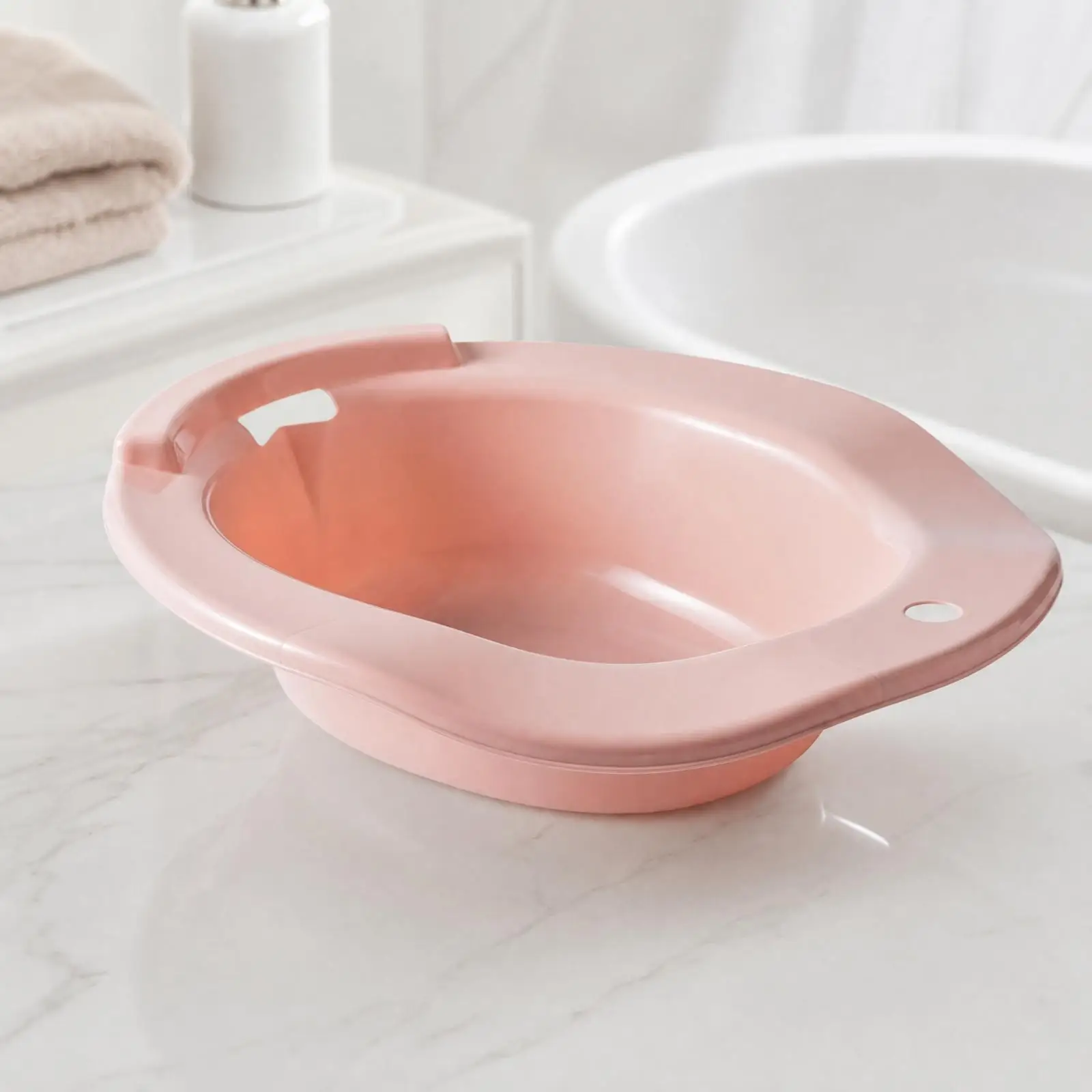 Sitz Bath Basin Toilet-Compatible Sitz Bath Lightweight Seated Soaking Basin for Recovery Patients, Home Washroom, Everyday