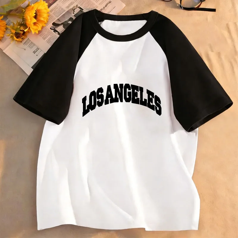 Casual Los Angeles Y2k T Shirts Printed Short Sleeve Kids Children's T-shirt Boys Girls Summer Spring Top Tee Shirt