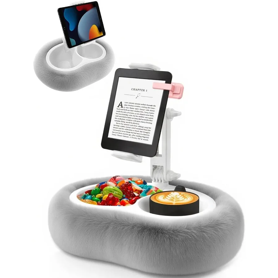 

Tablet Pillow Stand Compatible with 4.712.9 Kindle iPad Phone Tablet Google 360 Rotating Phone Holder for Bed Detachable Bowl R