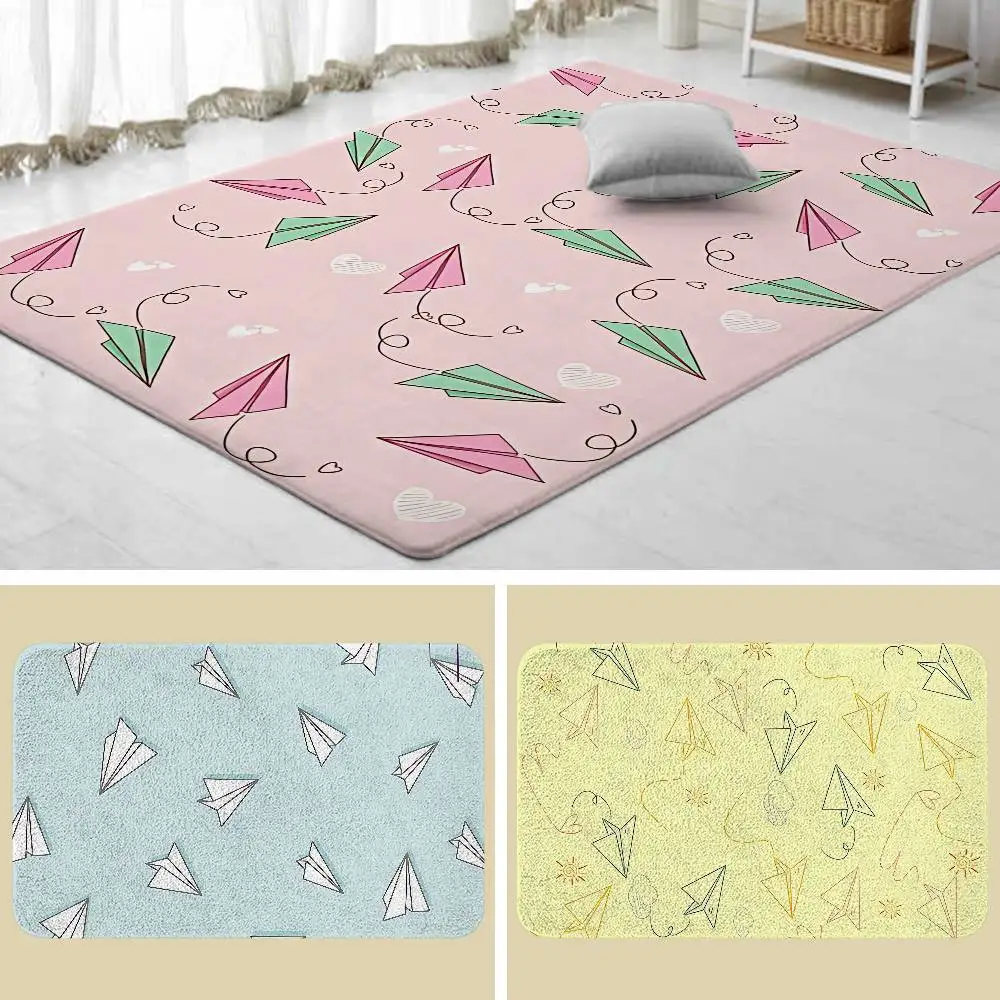 

Бумажный напольный коврик в виде самолета, впитывающий коврик для ванной комнаты, простой дверной грязеотталкивающий коврик, домашний кухонный коврик, коврик для ног, коврик для входа