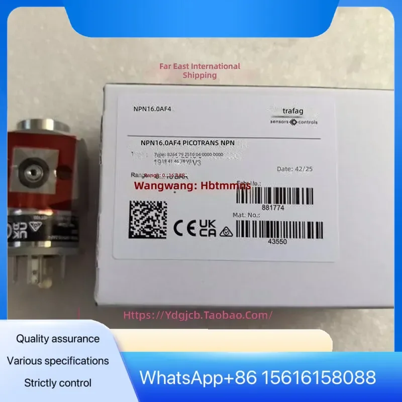 8264.79.2510 Pressure Sensor 0-16bar TRAFAG 8264 Series Switzerland Imported Industrial Transducer High Precision Spot Stock