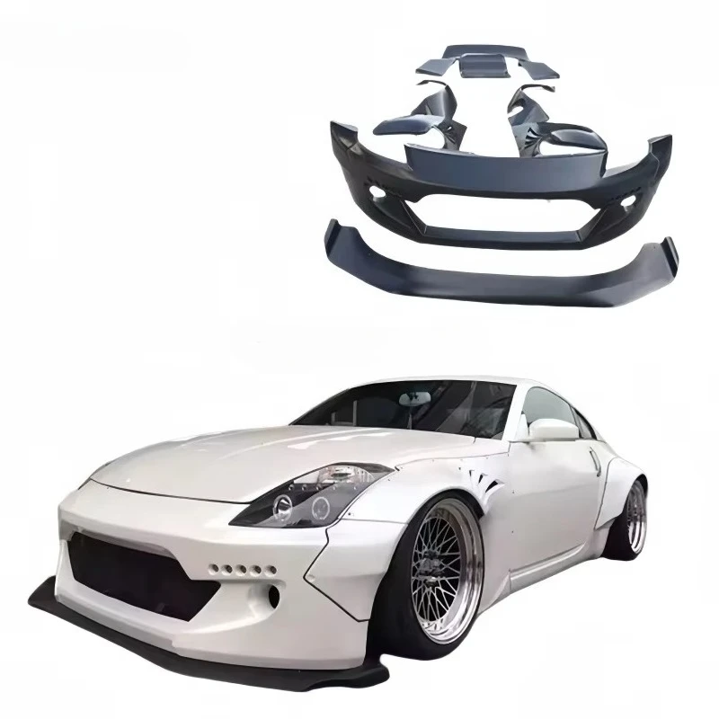 

New 3 Wide Body Kit Upgraded with Fiberglass Front Bumper, Front Lip, Fender Spoiler - Screw Fixed Universal Accessories
