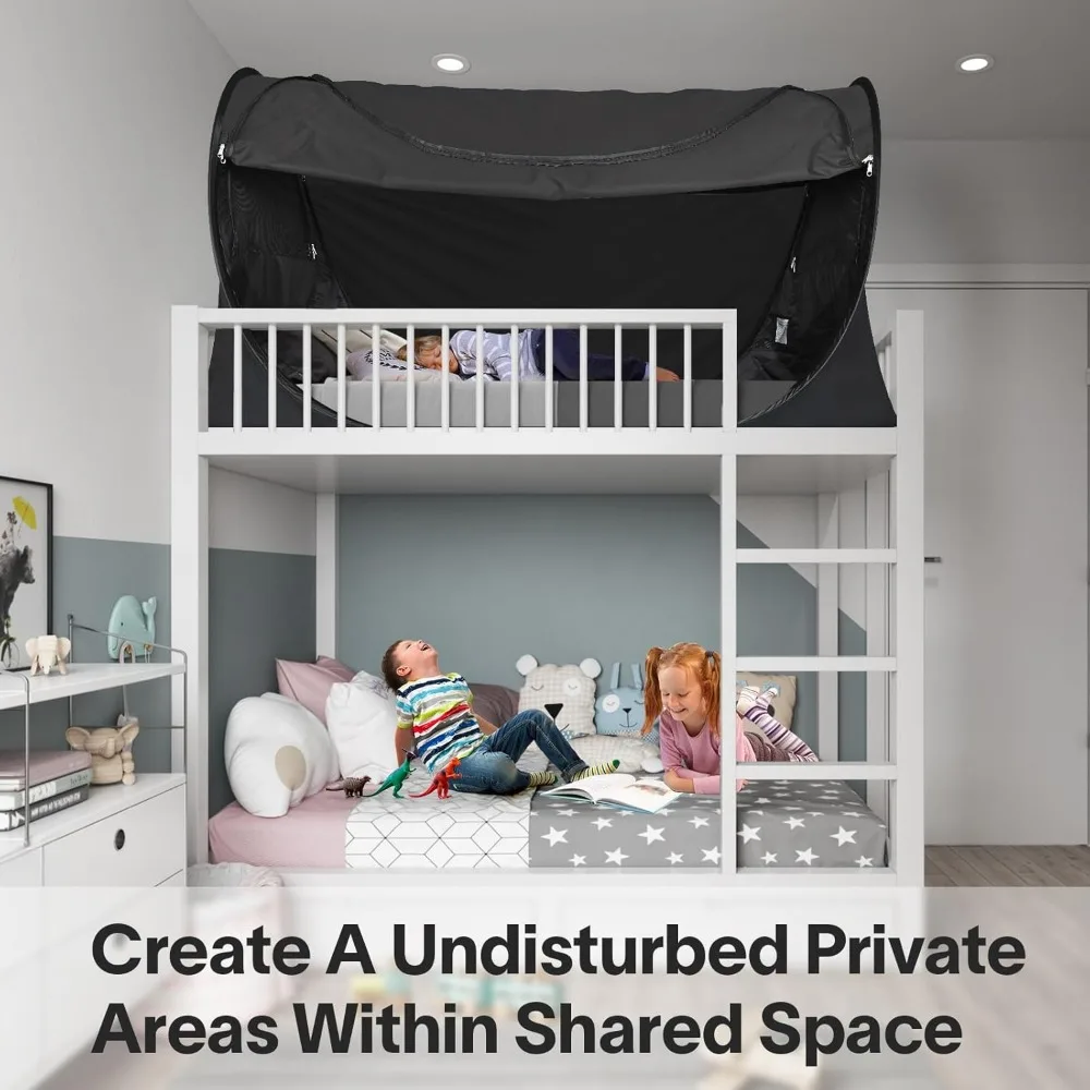 مظلة سرير منبثقة من ألفانتور مقاس كوين بدون تجميع تعتيم وشبكة قابلة للتنفس خيمة حلم محمولة خفيفة الوزن مع سيارة