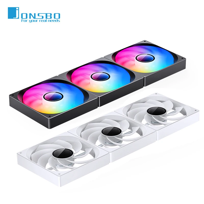 Jonsbo ZW-140 argb caso ventilador 14cm emenda sem fio ventilador combinado pwm 3 em 1 ventilador de refrigeração para frente/reversa