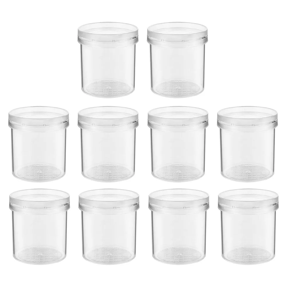 

10 Pcs Insect Observation Cup Bug Catcher Viewer Kids Toys Explorer Jar Containers Magnifying Lid Plastic Crafted