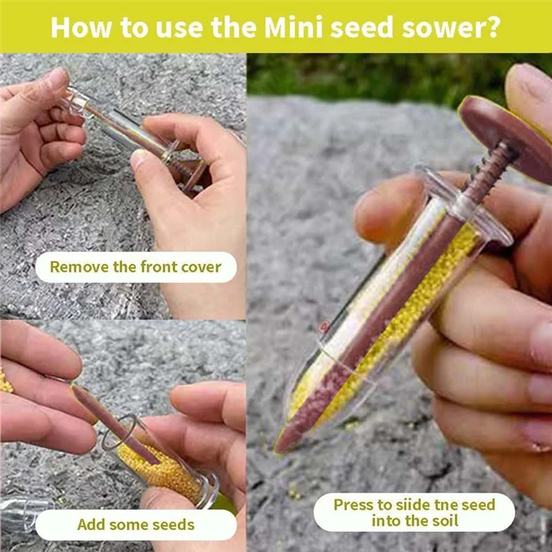 

A44Z-Mini Seed Spreader Kit, Mini Seed Spreader Set, Seed Sower Spreader Handheld For Tiny Seeds