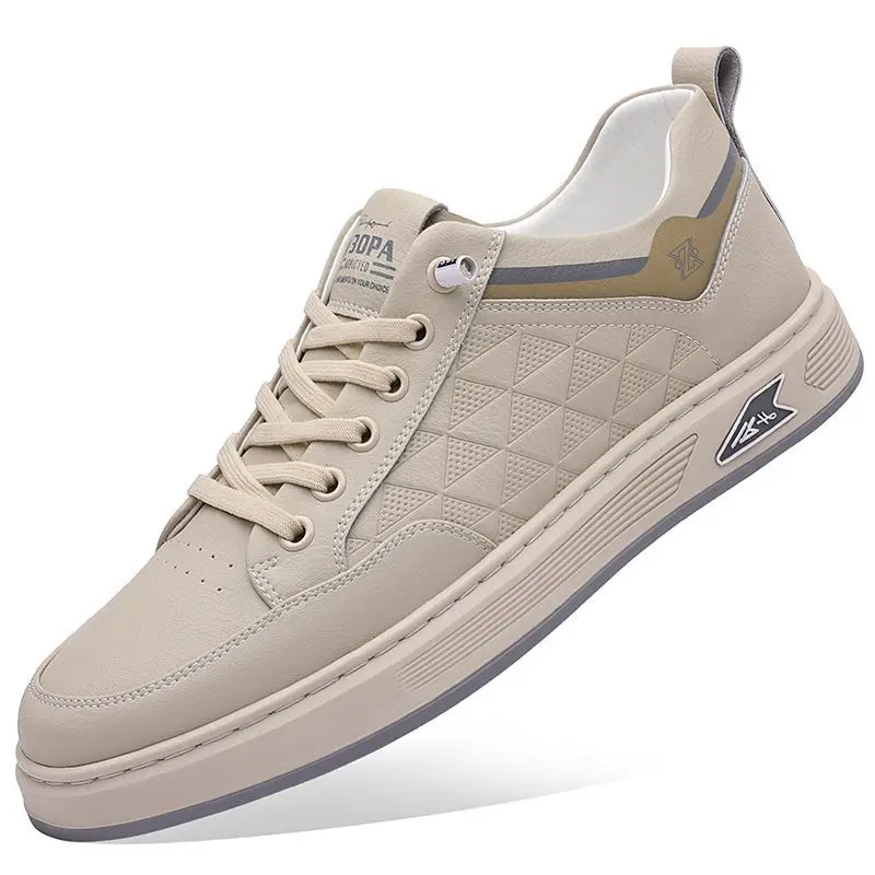 

Spring Trendy New Men's White Shoes Versatile Soft Bottom Men's Trendy Casual Shoes Breathable and Comfortable Soft Board Shoes