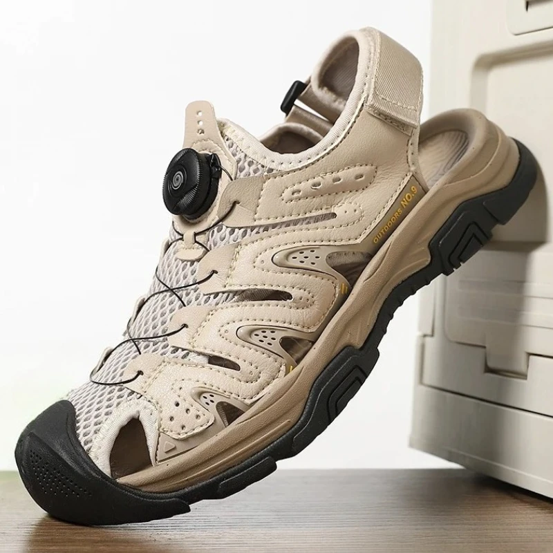

Summer Men Sandals Mens Casual Shoes Outdoor Men Leather Sandals for Men Beach Shoes