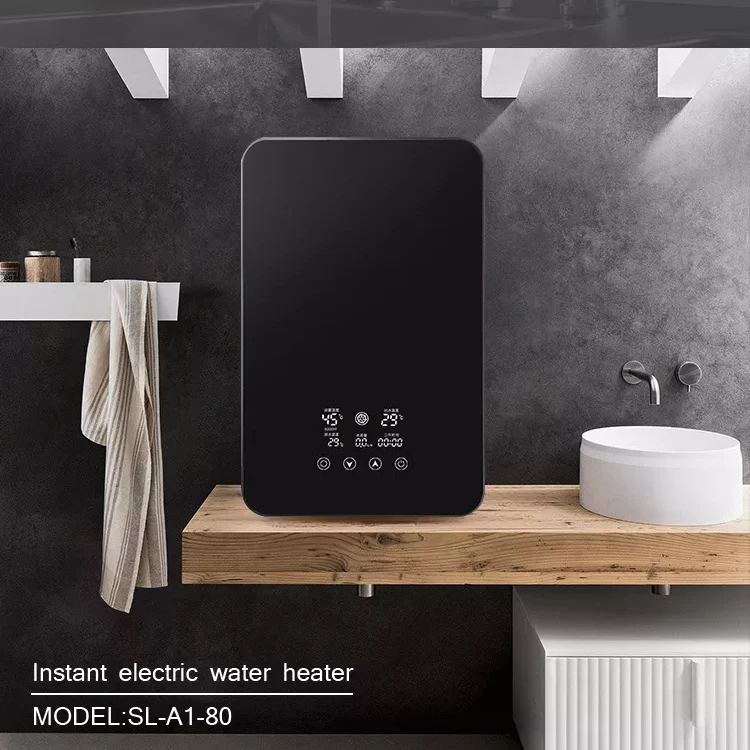 Calentador de agua sin tanque de alta potencia, venta directa del fabricante, calentadores de agua eléctricos instantáneos montados en la pared