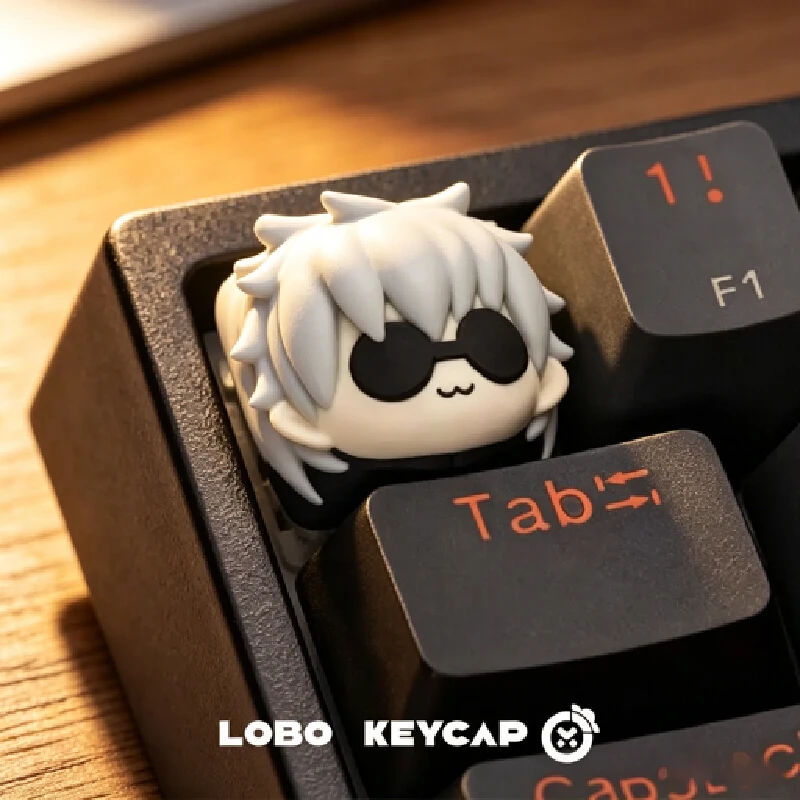 呪術廻戦、五条悟、職人技によるキーキャップ、レジン製、カスタ - Keycap Artisan Anime のレビューと価格