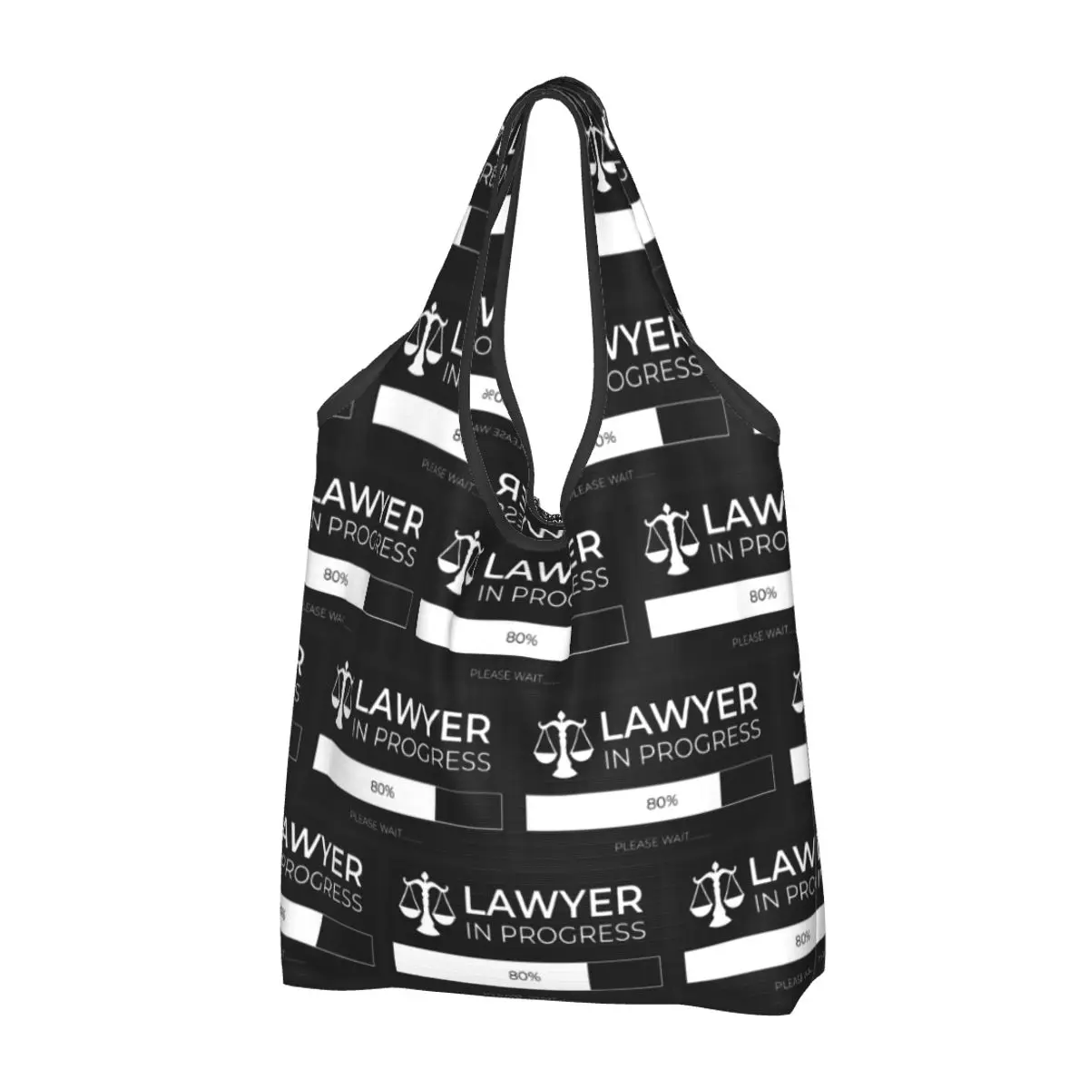 Lawyer In Progress Grocery Shopping Bag Fashion Shopper Tote Shoulder Bag Big Capacity Portable Funny Law Gift Handbag