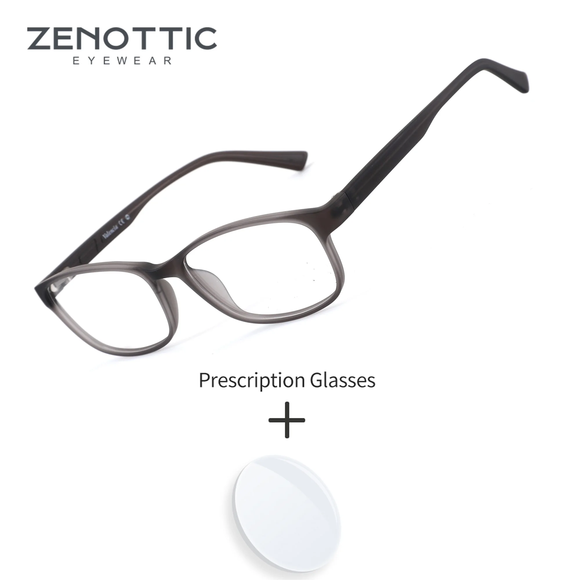 ZENOTTIC S Size Rectangle Plastic For Women And Men Prescription Glasses Photochromic Anti-Blue Ray Reading Time Eyeglasses