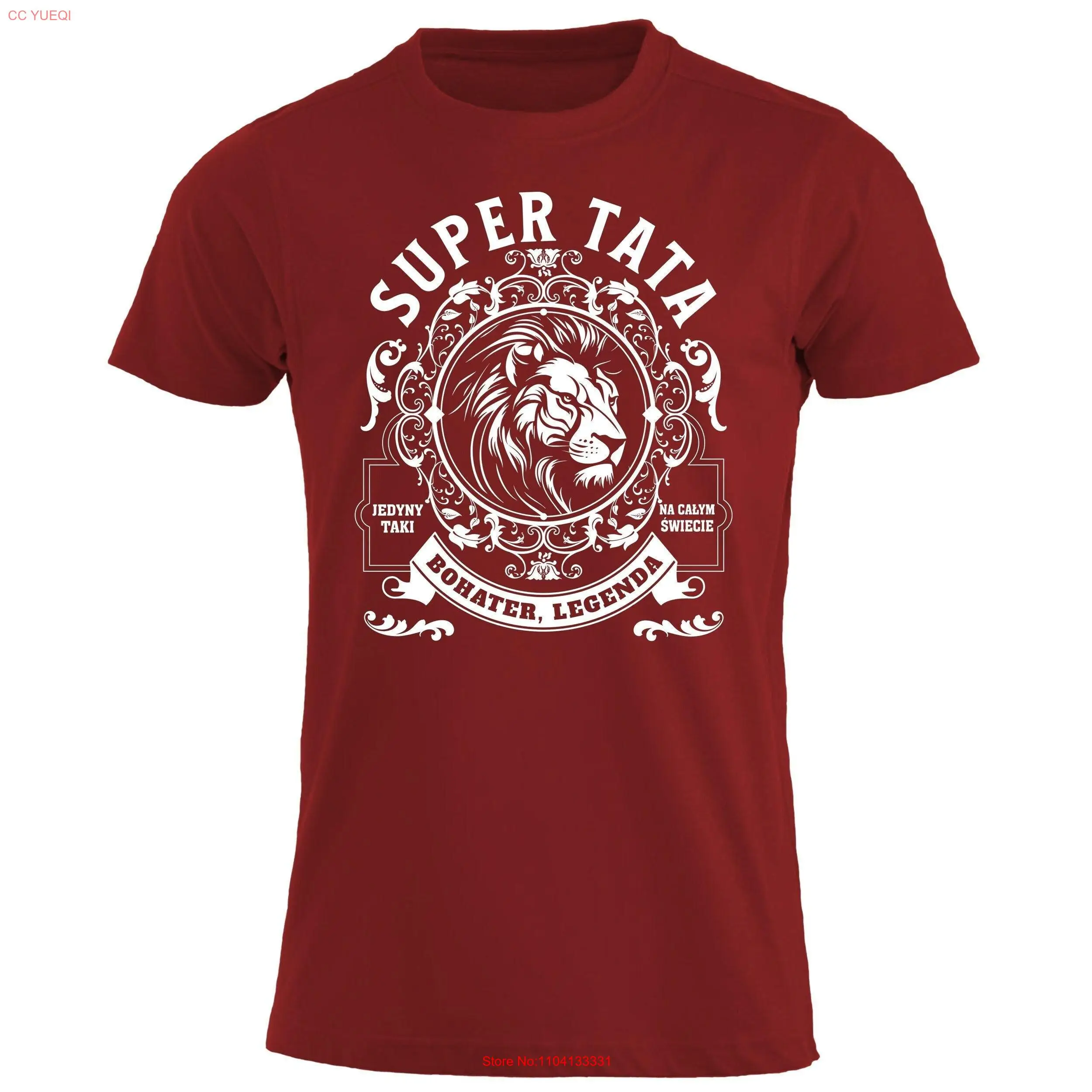 Super Tata Lew Ojciec Polska Koszulka Prezent dla Taty T shirt Polish Dad Lion s Ideas for Father's Day Birthday Dzien Ojca PL