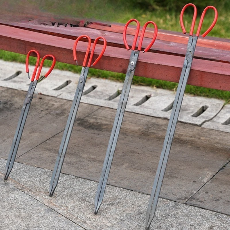 

Щипцы для огня и зажимы для мусора из нержавеющей стали — сверхмощные щипцы из кованого угля для дома, инструмент для санитарного захвата