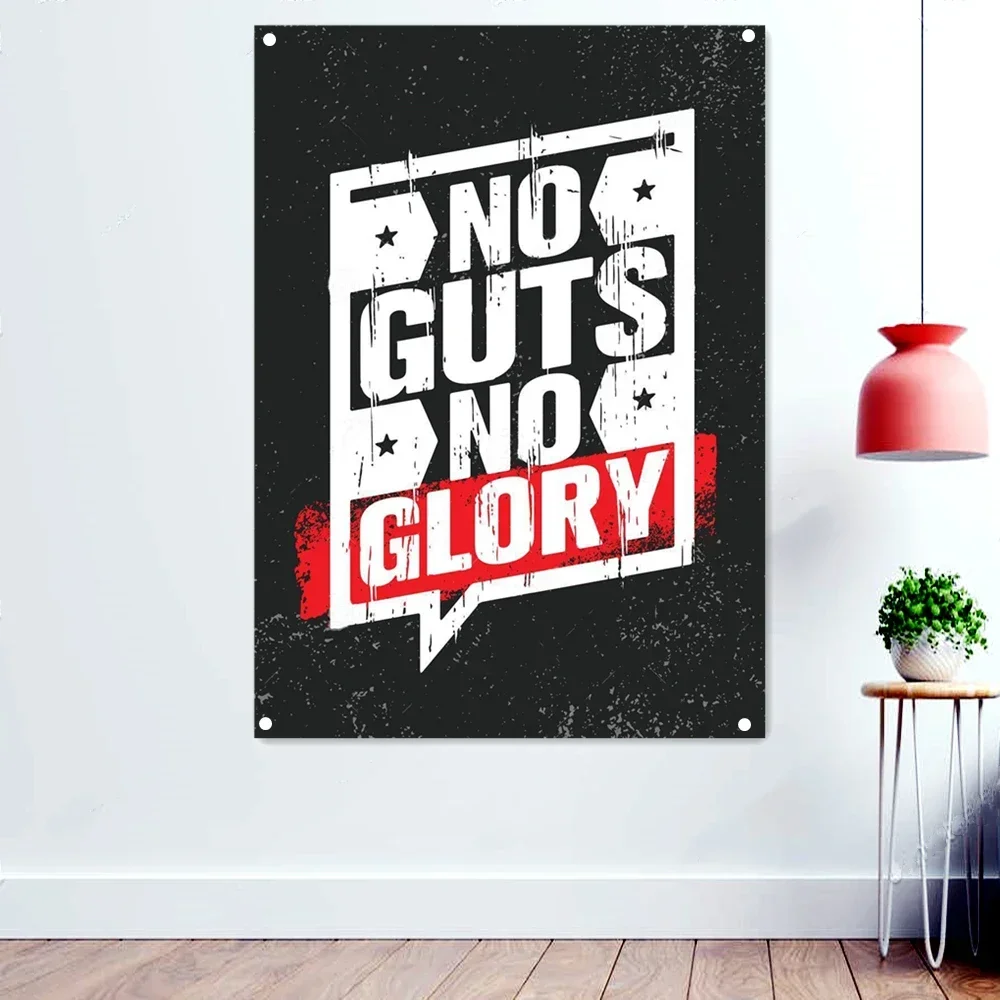 

"NO GUTS NO GLORY" Inspiring Workout Success Motivation Poster Wallpaper Banners Flag Hanging Paintings Wall Art Home Decoration