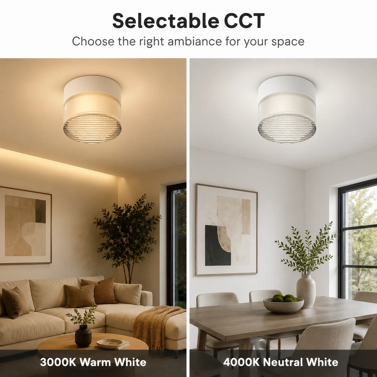 JOYINLED 15W 3000K 4000K Black LED Ceiling Lighting Lamp Modern Acrylic Ceiling Light Fixture for Stairway Hallway Entryway