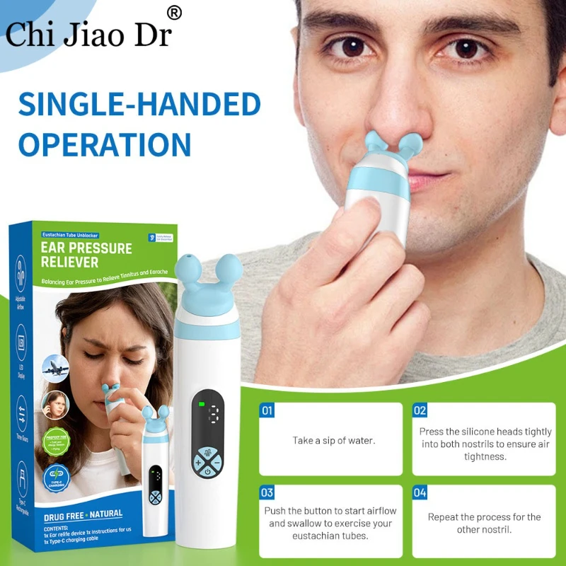 ChiJiaoDr Electric Ear Pressure Relief Device Unblocking Device Balances Pressure Improves Tinnitus Ear Pain Travels By Plane