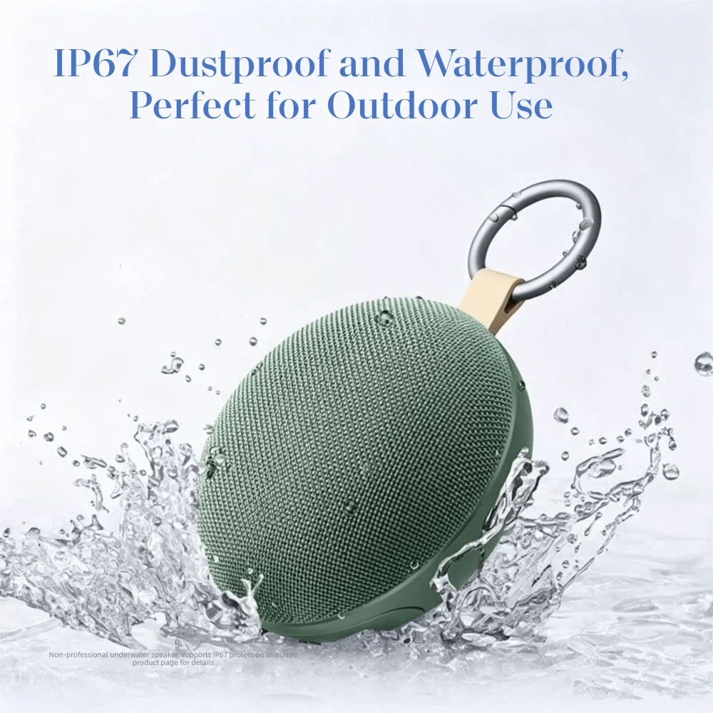 Mini Portable Bluetooth Speaker Keychain Lightweight Multi-Play Mode Mini Speaker Keychain Loud Volume Stable Connection