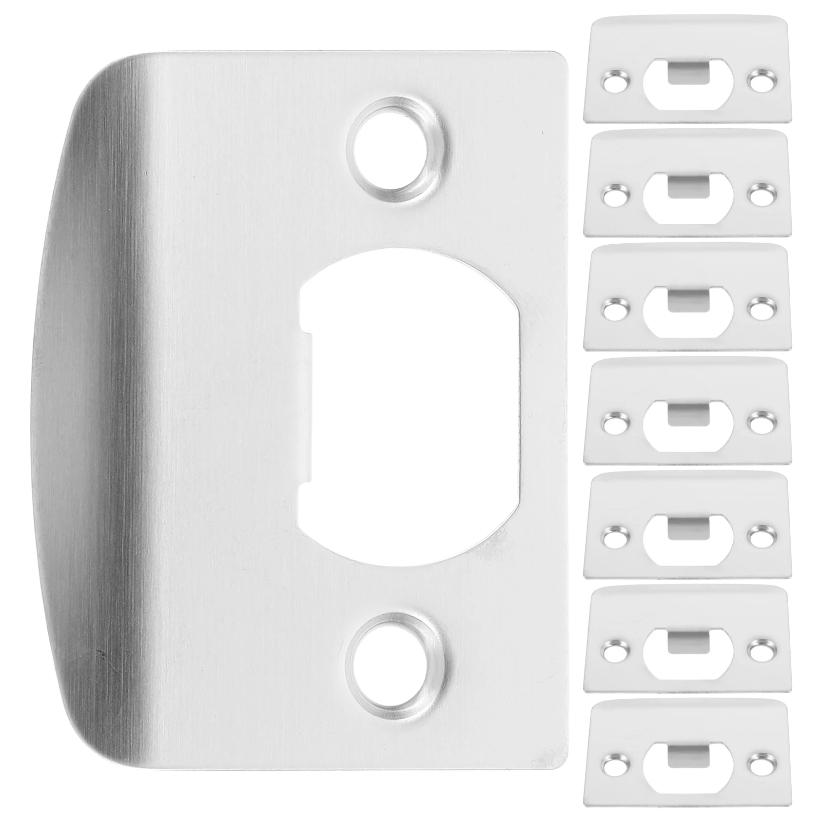

8pcs Metal Strike Latch Plate Durable Reinforcement Front Door Repair Kit Deadbolt Cover Plate Exterior Interior Door Plates