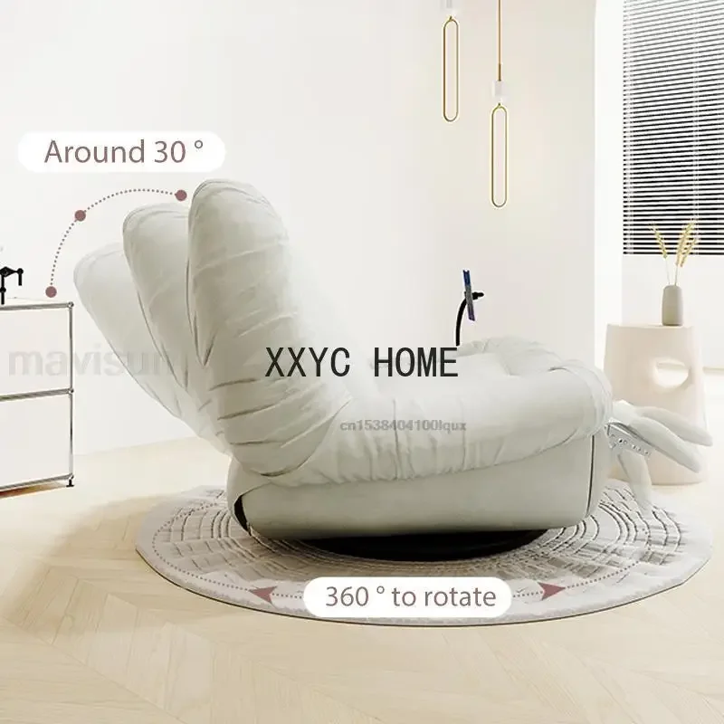 Electric Rocking Chair For Living Room Multifunctional Single Sofa With Phone Holder Comfortable 360°Rotating Relaxing