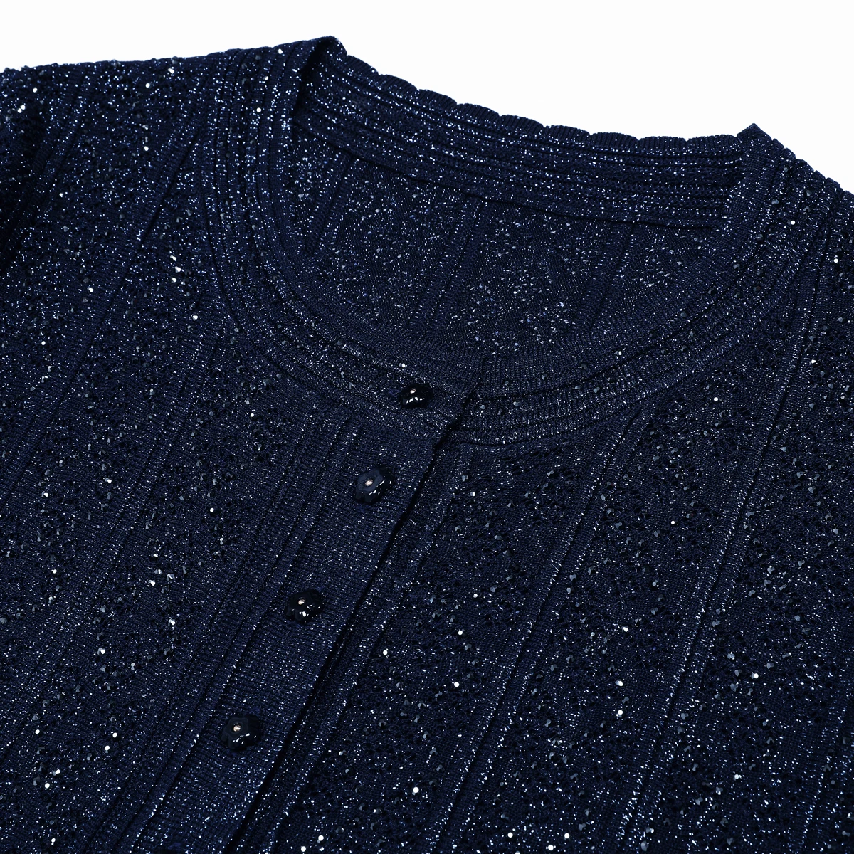 

2661 High Quality Spring And Autumn New Women's Long Sleeved Hot Pressed Diamond Small Fresh Knitted Top Cardigan Jacket