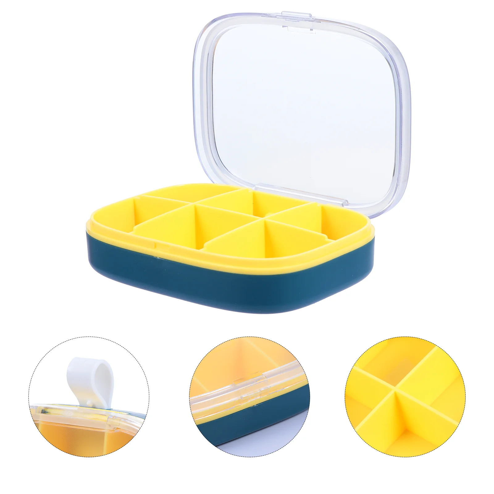 Dispensing Medicine Box Pill Storage Container Portable Boxes Seal Holder Organizer Blue Travel