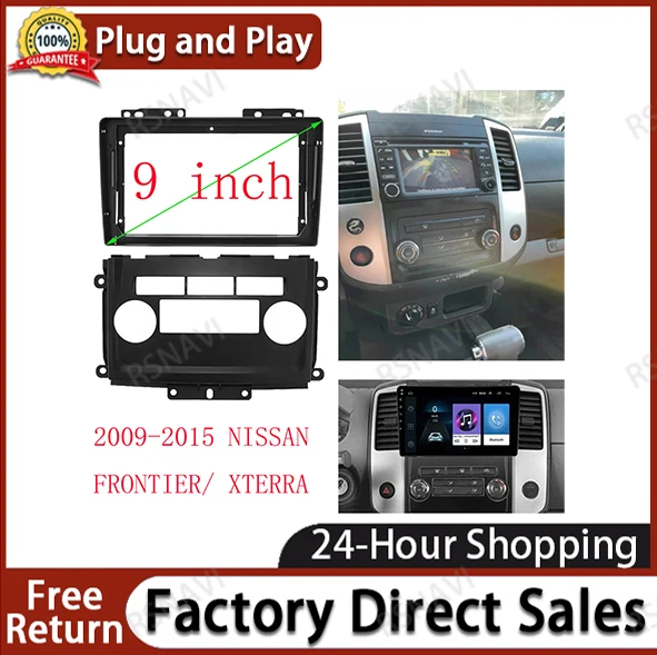 

9 Inch Car Radio Installation Double Din DVD GPS Mp5 Plastic Facia Panel Frame For 2009-2015 NISSAN FRONTIER/ XTERRA