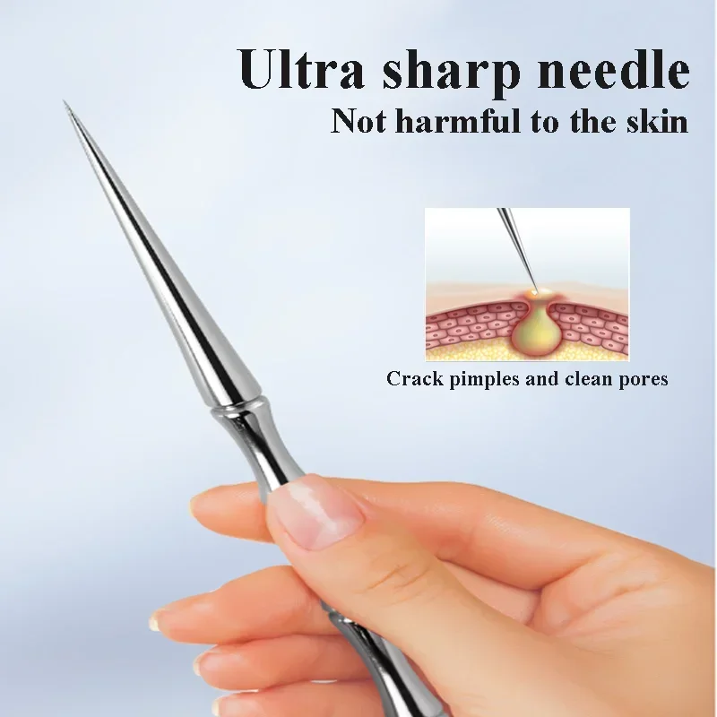 1/2pcs Blackhead Remover Pimple Popper Tool Acne Needle Removing Treatment Whitehead Popping Zit Nose Face Cleansing Face Care