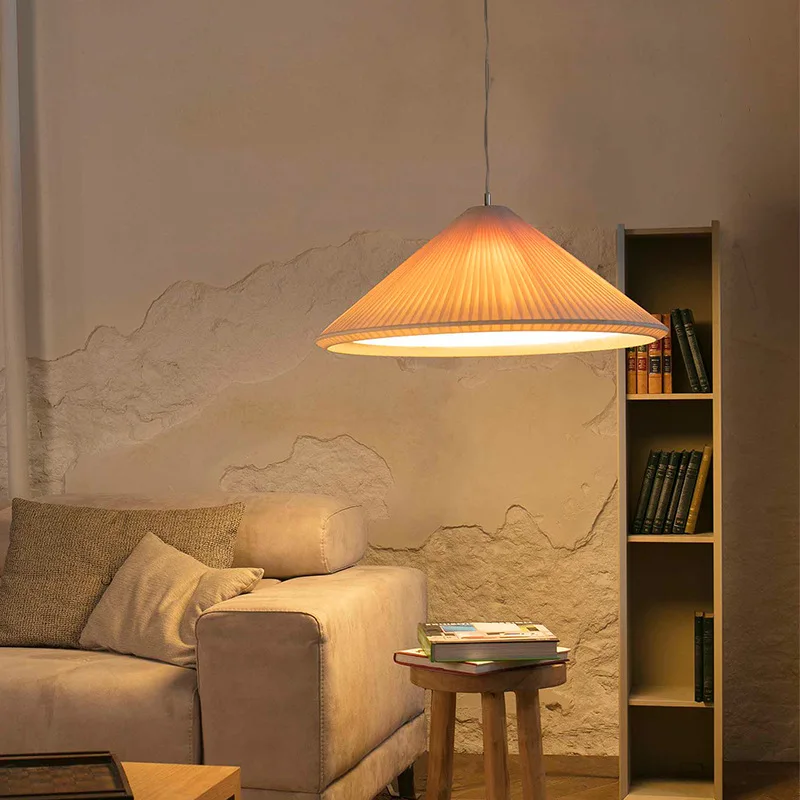 Nordic Fabric Pendant Lamp For Living Dining Room B&B Chandelier Home Decor Lighting Lustre Bedroom
