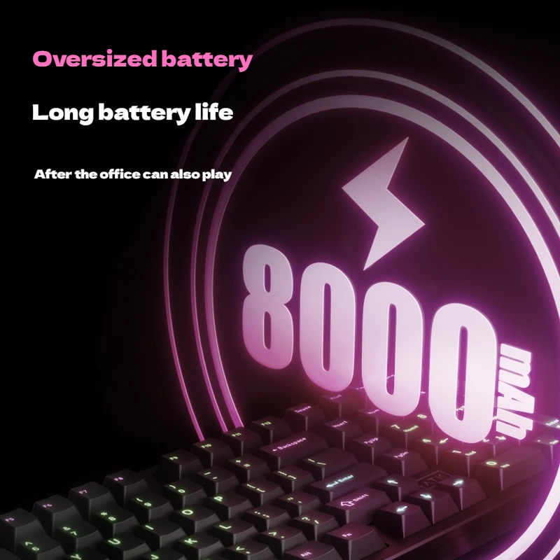 ATK V100 Mechanical Keyboard Three Mode Connection Half Aluminum Large Array Low Latency Ergonomic Design RGB Gaming Keyboard