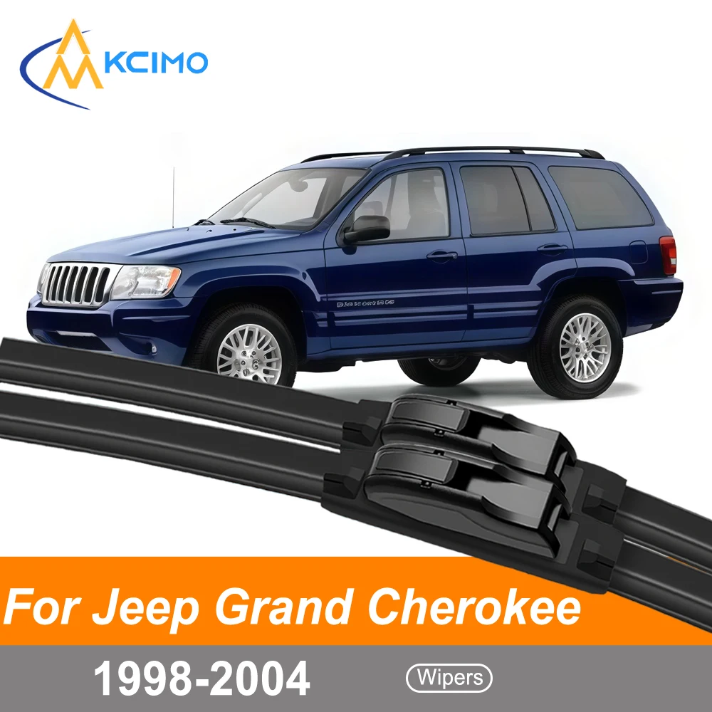 

Front Windshield Wiper Blades Set For Jeep Grand Cherokee WJ/WG 1998-2004 Easy Installation Rubber Wipers Weather Resistant