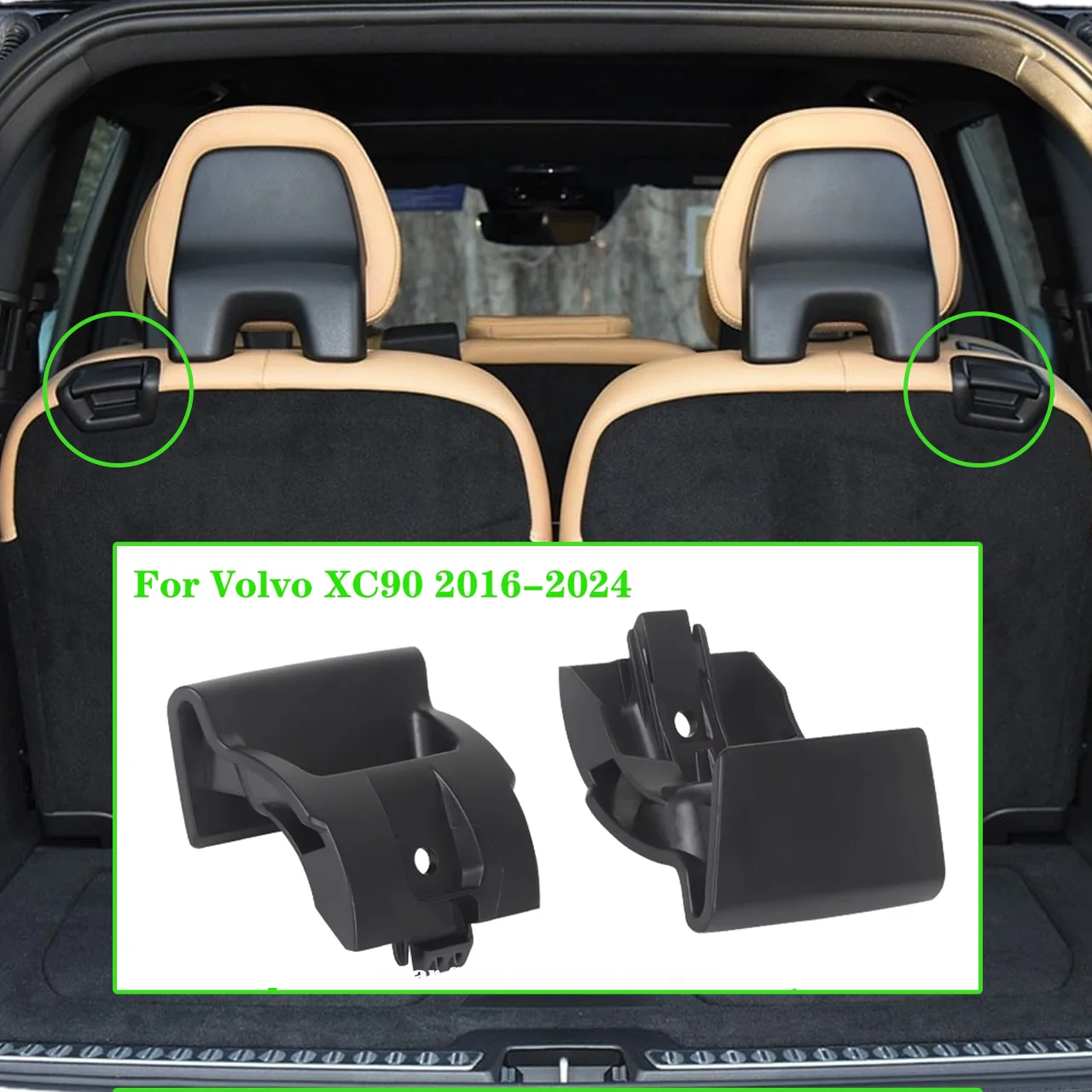 Black Beige Car Rear Seat Release Recline Switch Handle For Volvo 2016 2017 2018 2019 2020 2021 2022 2023 2024 XC90 39826799