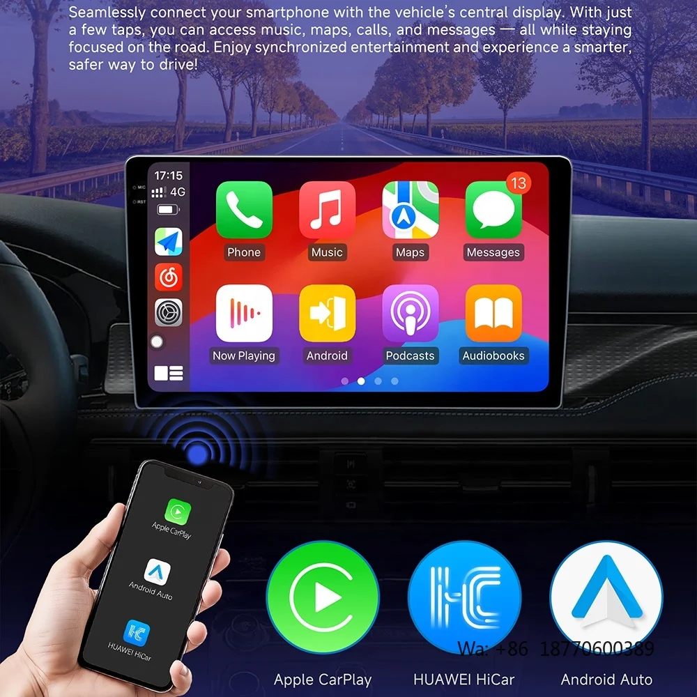 

RoadNavi Qualcomm Android 13 Car Multimedia Player for Universal Android Carplay GPS Navi 4G 360