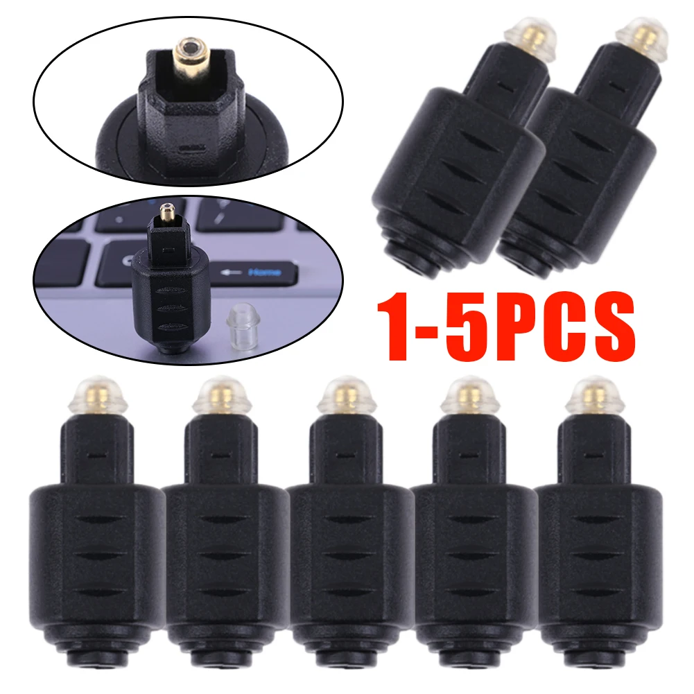 Macho ótico de toslink a mini 3.5mm toslink adaptador de áudio fêmea conector adaptador de fibra óptica