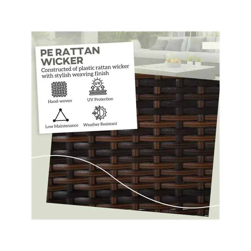 2-Pc Wicker Outdoor Ottomans - Stylish Garden Footrests for Patio, Deck, and Backyard Use