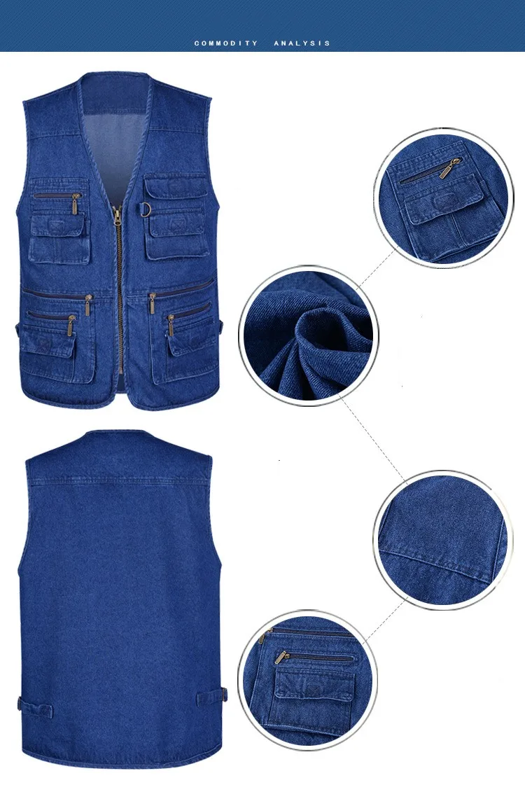 Multi Pocket Cotton Denim Vest Men Casual With16 Pockets Sleeveless Jackets Male Outdoor Photograph Waistcoat Plus Size 5XL 13 Sc3de2984ddbe4e1da11d394895990f6b8