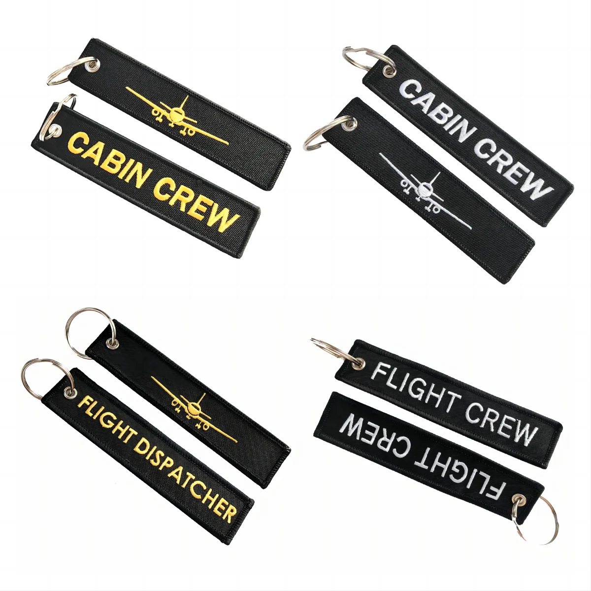 1 PC Cabin Crew Keychain Fashion Trinket Aviation Gift Accessories Airplane Embroidery Keychain Flett Crewe Keychains